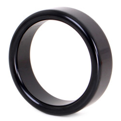 Kiotos Cockring en aluminium Circle 15mm Noir